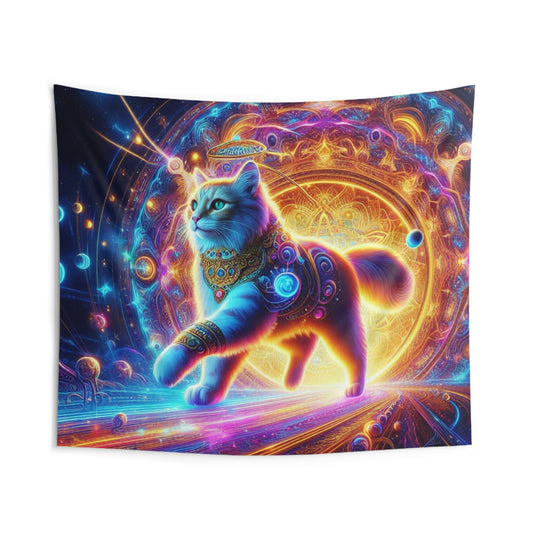 Astral Feline Tapestry