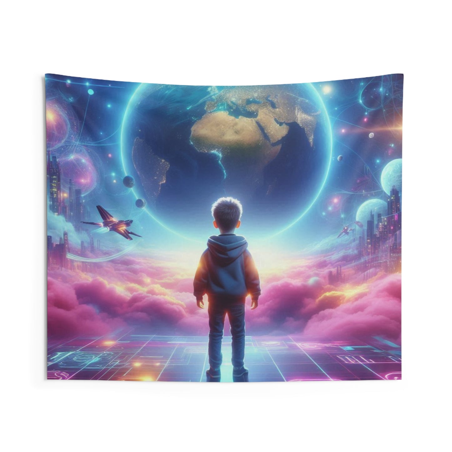 Galactic Glow Tapestry