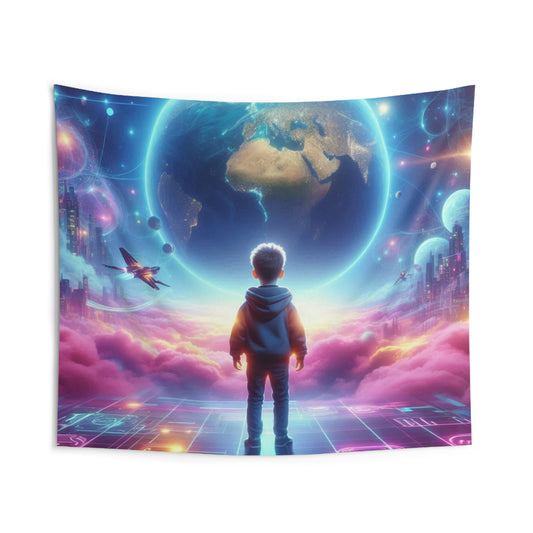 Galactic Glow Tapestry