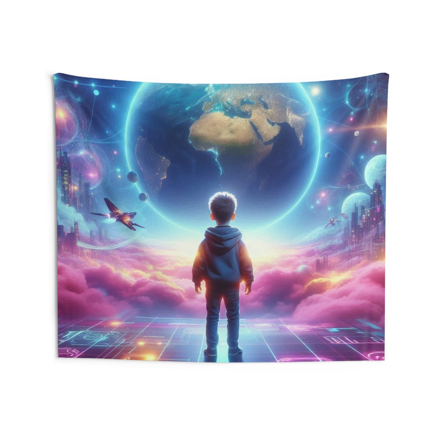 Galactic Glow Tapestry